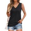 imageLILLUSORY Women Tank Tops 2025 V Neck Sleeveless Summer Top Casual Dressy Shirts Trendy Outfits Fashion ClothesBlack