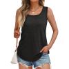 imageLILLUSORY Womens Loose Fit Casual Flowy Basic Tank Tops Sleeveless Summer Tops Clothing Outfits 2025Black