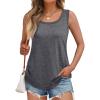 imageLILLUSORY Womens Loose Fit Casual Flowy Basic Tank Tops Sleeveless Summer Tops Clothing Outfits 2025Gray