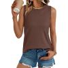 imageLILLUSORY Womens Tank Tops Sweater Vest Sleeveless Cute Shirts Dressy Casual Clothes Spring Summer Outfits Trendy 2025Coffee