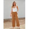 imageLILLUSORY Wide Leg Dress Pants Womens High Waisted Dressy TrousersBrown