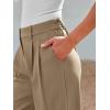 imageLILLUSORY Wide Leg Dress Pants Womens High Waisted Dressy TrousersCoffee