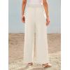 imageLILLUSORY Wide Leg Dress Pants Womens High Waisted Dressy TrousersOffwhite