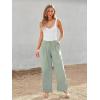 imageLILLUSORY Wide Leg Dress Pants Womens High Waisted Dressy TrousersSage Green