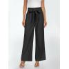 imageLILLUSORY Wide Leg Dress Pants Womens Paperbag High Waisted Business Casual Trousers with Removable BeltBlack