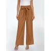 imageLILLUSORY Wide Leg Dress Pants Womens Paperbag High Waisted Business Casual Trousers with Removable BeltBrown