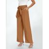 imageLILLUSORY Wide Leg Dress Pants Womens Paperbag High Waisted Business Casual Trousers with Removable BeltBrown