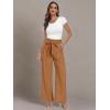 imageLILLUSORY Wide Leg Dress Pants Womens Paperbag High Waisted Business Casual Trousers with Removable BeltBrown