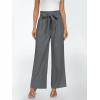 imageLILLUSORY Wide Leg Dress Pants Womens Paperbag High Waisted Business Casual Trousers with Removable BeltCharcoal Grey