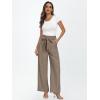 imageLILLUSORY Wide Leg Dress Pants Womens Paperbag High Waisted Business Casual Trousers with Removable BeltCoffee