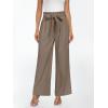 imageLILLUSORY Wide Leg Dress Pants Womens Paperbag High Waisted Business Casual Trousers with Removable BeltCoffee
