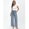 imageLILLUSORY Wide Leg Dress Pants Womens Paperbag High Waisted Business Casual Trousers with Removable BeltDusty Blue