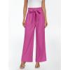 imageLILLUSORY Wide Leg Dress Pants Womens Paperbag High Waisted Business Casual Trousers with Removable BeltHot Pink