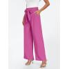 imageLILLUSORY Wide Leg Dress Pants Womens Paperbag High Waisted Business Casual Trousers with Removable BeltHot Pink