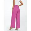 imageLILLUSORY Wide Leg Dress Pants Womens Paperbag High Waisted Business Casual Trousers with Removable BeltHot Pink