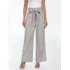 imageLILLUSORY Wide Leg Dress Pants Womens Paperbag High Waisted Business Casual Trousers with Removable BeltLight Grey