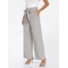 imageLILLUSORY Wide Leg Dress Pants Womens Paperbag High Waisted Business Casual Trousers with Removable BeltLight Grey