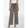 imageLILLUSORY Wide Leg Dress Pants Womens Paperbag High Waisted Business Casual Trousers with Removable BeltMocha Brown