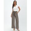 imageLILLUSORY Wide Leg Dress Pants Womens Paperbag High Waisted Business Casual Trousers with Removable BeltMocha Brown