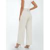 imageLILLUSORY Wide Leg Dress Pants Womens Paperbag High Waisted Business Casual Trousers with Removable BeltOffwhite