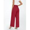 imageLILLUSORY Wide Leg Dress Pants Womens Paperbag High Waisted Business Casual Trousers with Removable BeltRed