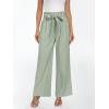 imageLILLUSORY Wide Leg Dress Pants Womens Paperbag High Waisted Business Casual Trousers with Removable BeltSage Green