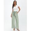 imageLILLUSORY Wide Leg Dress Pants Womens Paperbag High Waisted Business Casual Trousers with Removable BeltSage Green