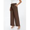 imageLILLUSORY Wide Leg Dress Pants Womens Paperbag High Waisted Business Casual Trousers with Removable BeltWalnut Brown