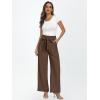 imageLILLUSORY Wide Leg Dress Pants Womens Paperbag High Waisted Business Casual Trousers with Removable BeltWalnut Brown