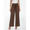 imageLILLUSORY Wide Leg Dress Pants Womens Paperbag High Waisted Business Casual Trousers with Removable BeltWalnut Brown