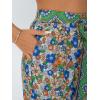 imageLILLUSORY Womens Boho Wide Leg Pants High Waist Adjustable Casual Palazzo Trousers Floral Beach Vacation Clothes 2025 Floral Green M