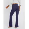 imageLILLUSORY Womens High Waisted Work Pants Business Casual Yoga Flare Leggings Stretchy SlacksNavy