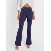 imageLILLUSORY Womens High Waisted Work Pants Business Casual Yoga Flare Leggings Stretchy SlacksNavy