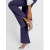imageLILLUSORY Womens High Waisted Work Pants Business Casual Yoga Flare Leggings Stretchy SlacksNavy