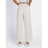 imageLILLUSORY Womens Linen Pants Lightweight Summer Wide Leg Cropped Capris PantsApricot