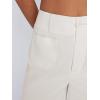 imageLILLUSORY Womens Linen Pants Lightweight Summer Wide Leg Cropped Capris PantsApricot