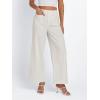 imageLILLUSORY Womens Linen Pants Lightweight Summer Wide Leg Cropped Capris PantsApricot