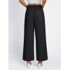 imageLILLUSORY Womens Linen Pants Lightweight Summer Wide Leg Cropped Capris PantsBlack