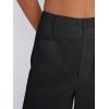 imageLILLUSORY Womens Linen Pants Lightweight Summer Wide Leg Cropped Capris PantsBlack