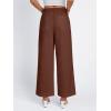imageLILLUSORY Womens Linen Pants Lightweight Summer Wide Leg Cropped Capris PantsBrick Red