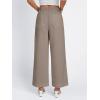 imageLILLUSORY Womens Linen Pants Lightweight Summer Wide Leg Cropped Capris PantsNutmeg