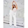 imageLILLUSORY Womens Wide Leg Sweatpants 2024 Fall Casual High Wasited PantsWhite