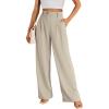 imageLILLUSORY Wide Leg Dress Pants Womens High Waisted Dressy TrousersLight Khaki