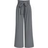 imageLILLUSORY Wide Leg Dress Pants Womens Paperbag High Waisted Business Casual Trousers with Removable BeltCharcoal Grey