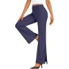 imageLILLUSORY Womens High Waisted Work Pants Business Casual Yoga Flare Leggings Stretchy SlacksNavy