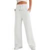 imageLILLUSORY Womens Wide Leg Sweatpants 2024 Fall Casual High Wasited PantsWhite