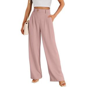 imageLILLUSORY Wide Leg Dress Pants Womens High Waisted Dressy TrousersDusty Pink
