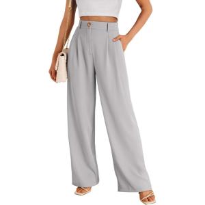 imageLILLUSORY Wide Leg Dress Pants Womens High Waisted Dressy TrousersGrey
