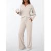 imageLILLUSORY Womens 2 Piece Lounge Sets Fall Outfits Henley Neck Sweater 2025 Matching Sweat Suits Comfy Pajamas Clothes Pockets