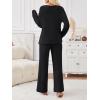 imageLILLUSORY 2 Piece Lounge Sets Matching Fall Outfits Pajamas Casual Travel 2025 Sweatsuits Wide Leg Clothes Fashion TracksuitsBlack